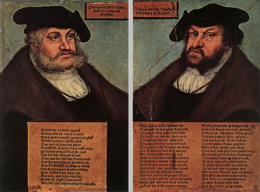 Portraits of Johann I and Frederick III the wise, Electors of Saxony dfg